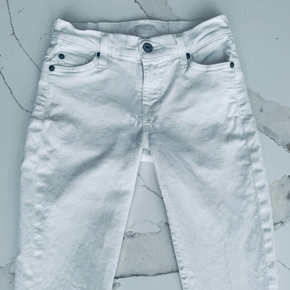 7 For All Mankind Women's White Skinny Jeans - Picture 2 of 4